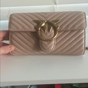 Pinko Gold Accent Quilted Clutch - Tags Included and bag / box